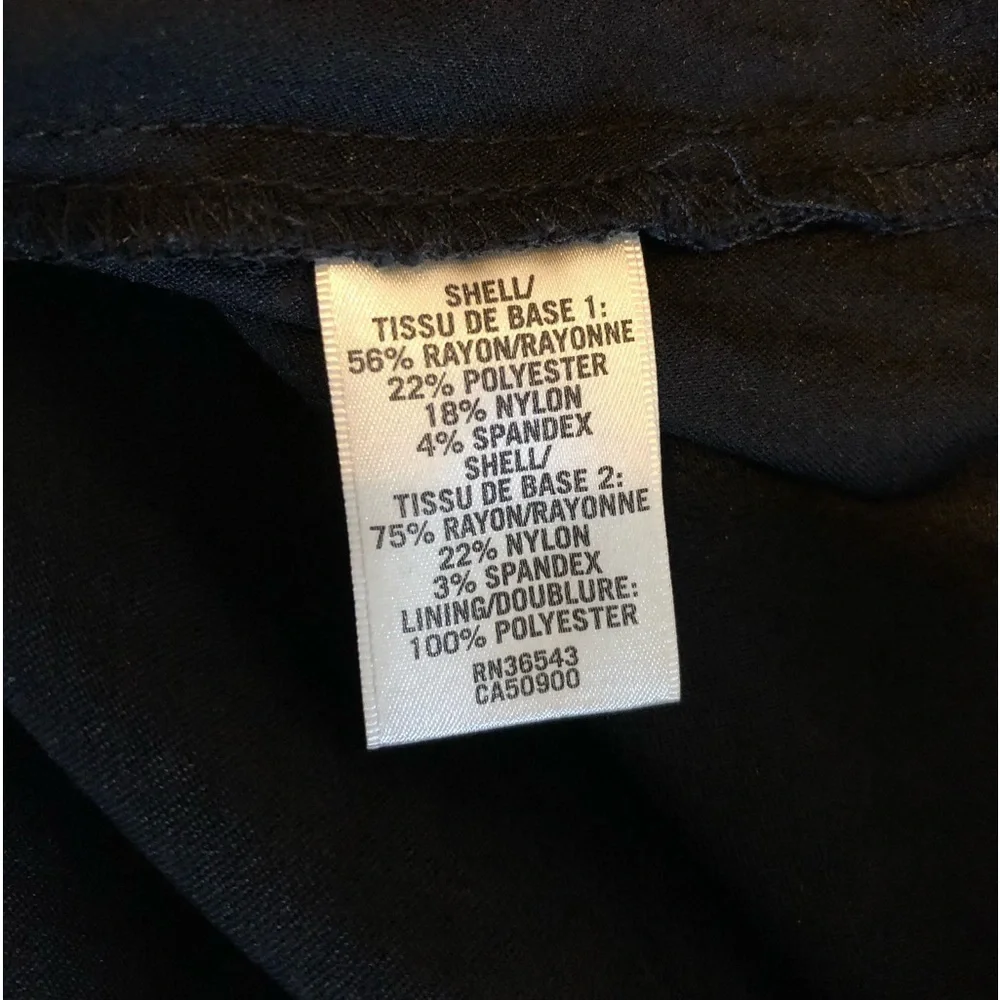 VAN HEUSEN Skirt Women's Size 4 Black Stretch Extensible Solid Grid Print